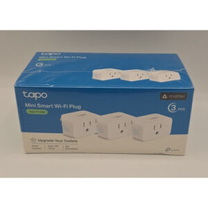 TP-Link Tapo P125M Mini Smart Wi-Fi Plug (3-Pack) Matter Compatible